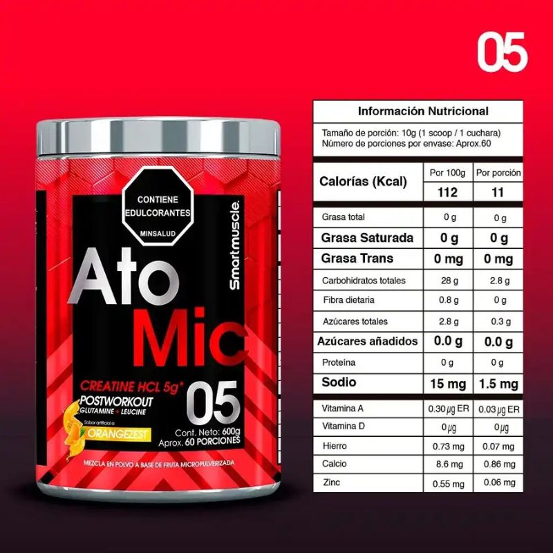 CREATINA HCL ATOMIC-SMARTMUSCLE
